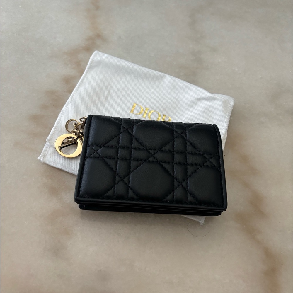 Christian Dior Mini Lady Dior Gardenia Wallet